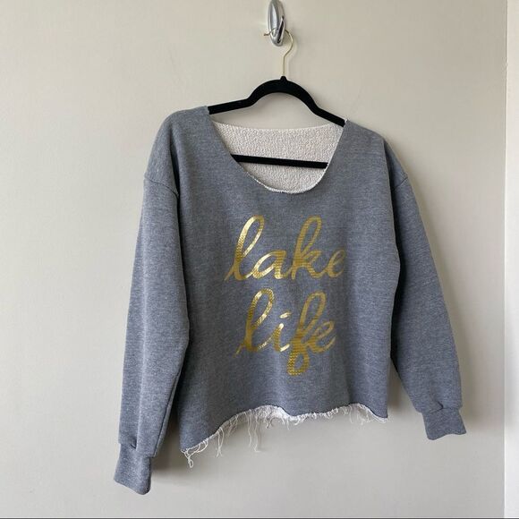 AMERICAN Apparel-Lake Like Raw Edge Pullover Sweater - Picture 3 of 6